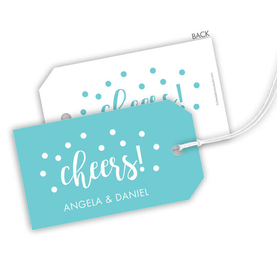 Cheers Confetti Hanging Gift Tags